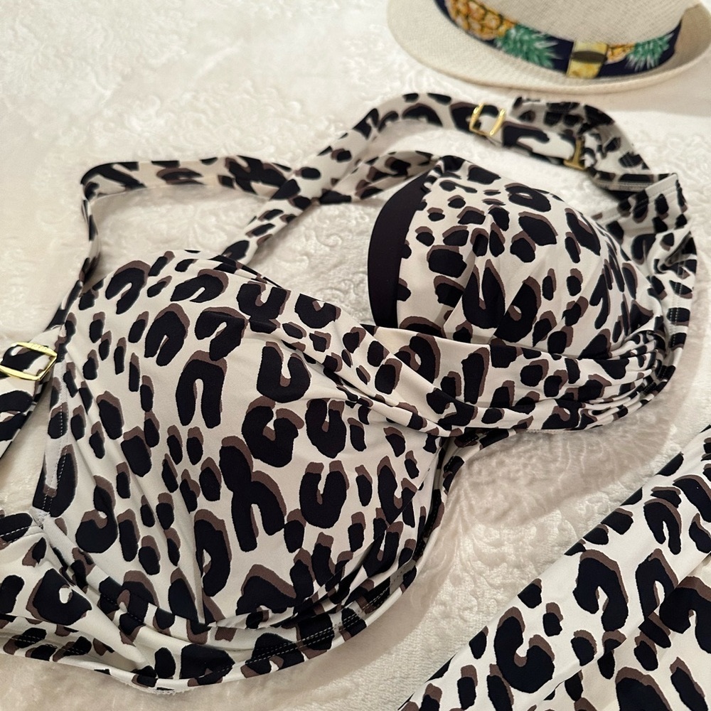 BLEU ROD BEATTIE Animal Print Brief Bikini Set EUC, 14